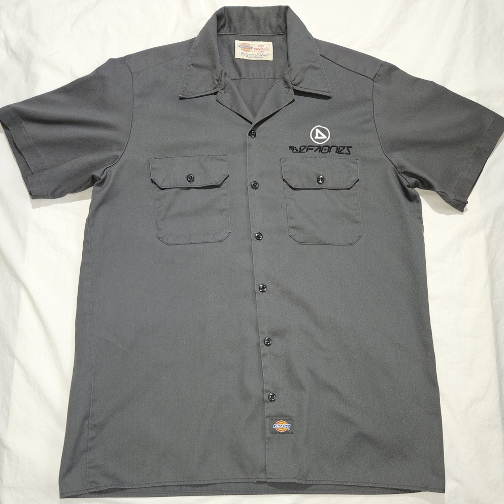 Deftones Vintage 2000 Dickies Charcoal Men's Casual Button Down Shirt